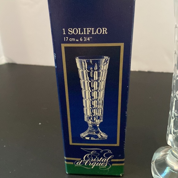 Cristal d’ Arques 24% lead Crystal bud flower vase box design w/box 7 3/4” - Picture 2 of 9